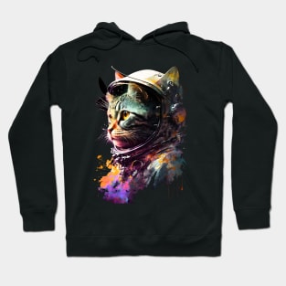 Cat in Space Painting - Astronaut Cat Hoodie